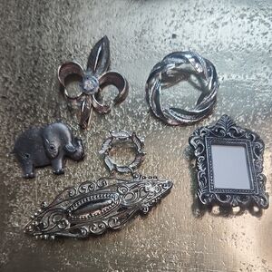 Silver Tone Brooches